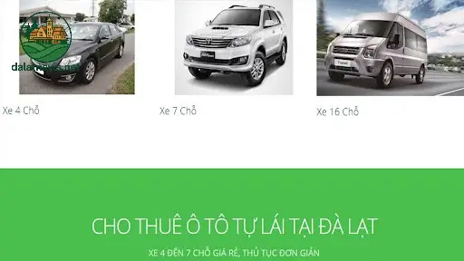 Dịch vụ thuê xe ô tô tự lái Đà Lạt du lịch tự túc 1 Các loại xe ô tô tự lái phổ biến tại Đà Lạt